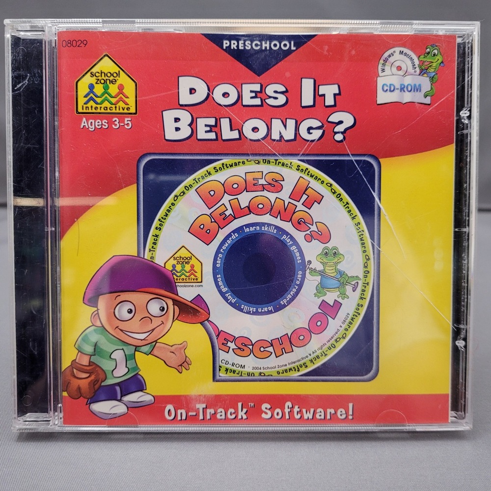 Does It‎ Belong? by School Zone Interactive (CD-ROM, 2004)
